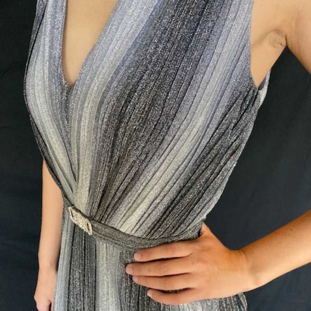 Vince Camuto:  Long metallic (silver and grey) dress.  size 8